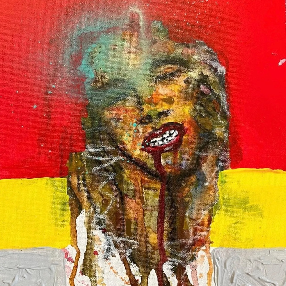 THH70 ORIGINAL PAINTING CANVAS ART ARTIST GRAFFITI URBAN FIGURATIVE MIXED MEDIA